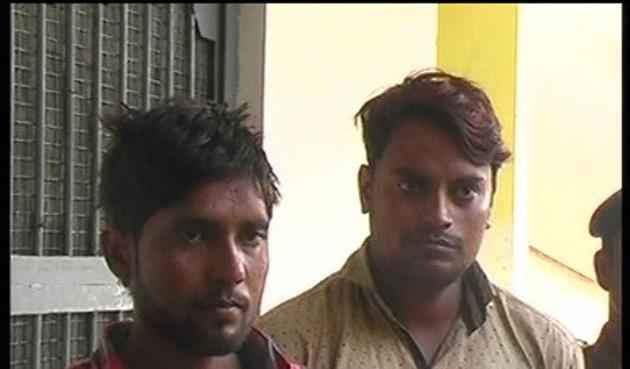 The arrested duo was found printing fake currency at a rented house in Gwalior on Tuesday. (HT photo) The arrested duo was found printing fake currency at a rented house in Gwalior on Tuesday. (HT photo)