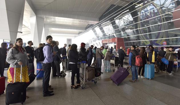 In a review held on Thursday, the Central Industrial Security Force found that no time could be saved in skipping screening of hand baggage at the Delhi airport due to the congestion at terminals.(HT File Photo) In a review held on Thursday, the Central Industrial Security Force found that no time could be saved in skipping screening of hand baggage at the Delhi airport due to the congestion at terminals.(HT File Photo)