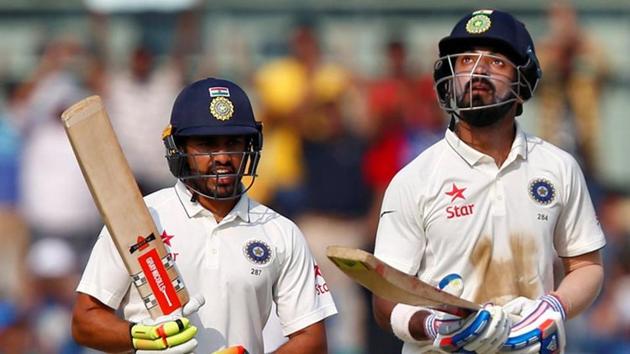 Karun Nair and KL Rahul were both dismissed cheaply during Karnataka’s Ranji Trophy match against Tamil Nadu.(REUTERS)