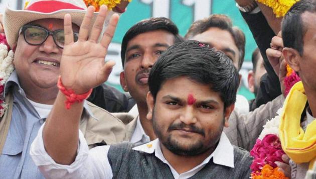 Hardik Patel at 'Kisan Pratinidhi Panchyat' in Lucknow on Thursday.(PTI Photo) Hardik Patel at 'Kisan Pratinidhi Panchyat' in Lucknow on Thursday.(PTI Photo)