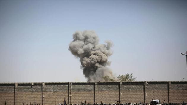 Smoke rises after a Saudi-led airstrike hits an army base in Sanaa, Yemen. (AP file photo) Smoke rises after a Saudi-led airstrike hits an army base in Sanaa, Yemen. (AP file photo)