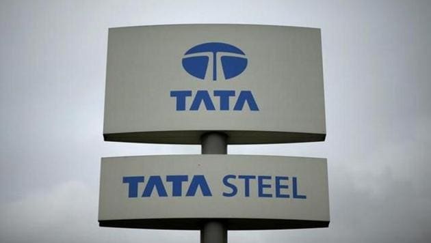 A Tata Steel sign is seen outside their plant in northern England.(Reuters) A Tata Steel sign is seen outside their plant in northern England.(Reuters)