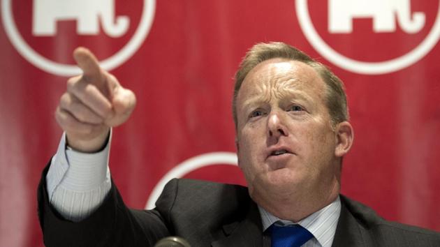 In this Nov. 14, 2016 photo, Republican National Committee (RNC) Chief Strategist and Communications Director Sean Spicer appears at a post-election press briefing to discuss the RNC's role in the election, at the Capitol Hill Club in Washington. President-elect Donald Trump has named Sean Spicer as White House press secretary.(AP) In this Nov. 14, 2016 photo, Republican National Committee (RNC) Chief Strategist and Communications Director Sean Spicer appears at a post-election press briefing to discuss the RNC's role in the election, at the Capitol Hill Club in Washington. President-elect Donald Trump has named Sean Spicer as White House press secretary.(AP)