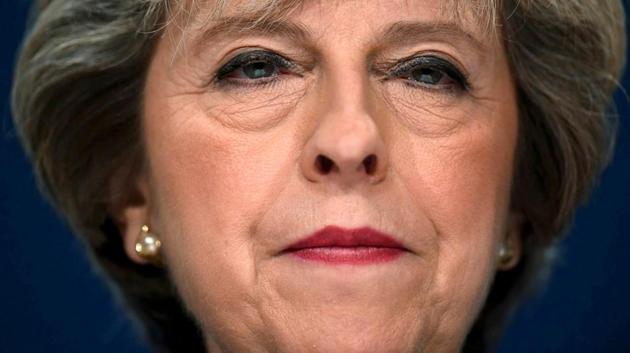 Britain's Prime Minister Theresa May speaks at the annual Conservative Party Conference in Birmingham.(Reuters Photo) Britain's Prime Minister Theresa May speaks at the annual Conservative Party Conference in Birmingham.(Reuters Photo)