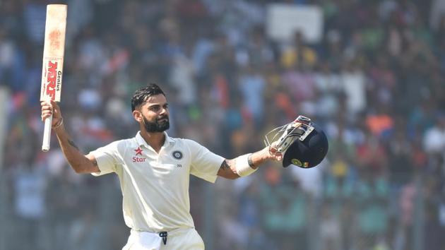 India’s Test cricket captain Virat Kohli emerged the biggest sports icon in the world with 42.8% votes in the latest HT-MaRS Youth Survey.(Pratham Gokhale/HT PHOTO)