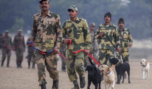 At the National Training Centre for Dogs in Tekanpur, MP, dogs are trained for work in the paramilitary forces, central agencies and state police. The centre also trains canines from friendly nations such as Mauritius, Sri Lanka, Myanmar, Bangladesh and Nepal.(Kunal Patil/ HT Photos)