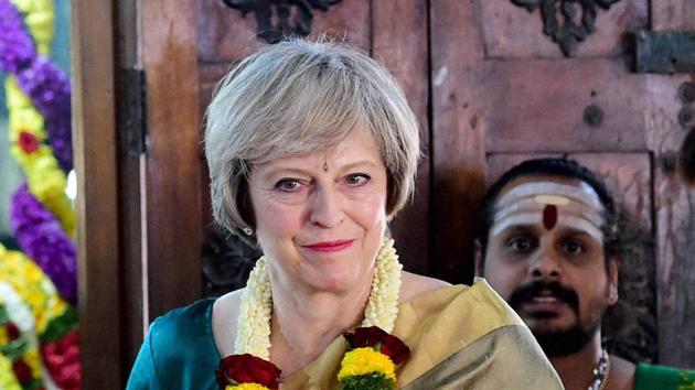 British Prim Minister Theresa May’s visit this year was called “a near pointless jolly to India”.(PTI File) British Prim Minister Theresa May’s visit this year was called “a near pointless jolly to India”.(PTI File)