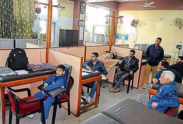 The thalassemia ward in the advanced paediatric centre of Postgraduate Institute of Medical Education and Research, Chandigarh.(Anil Dayal/HT) The thalassemia ward in the advanced paediatric centre of Postgraduate Institute of Medical Education and Research, Chandigarh.(Anil Dayal/HT)