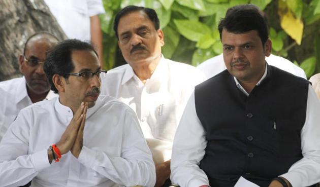 The Devendra Fadnavis-led BJP is also attempting to disown its joint rule with the Shiv Sena, headed by Uddhav Thackeray, in the city for the past two decades.(HT File)