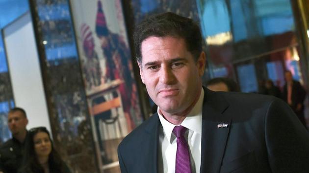 Israel's ambassador to the US, Ron Dermer, speaking to the media after his meeting with US president-elect Donald Trump at the Trump Tower in New York.(AFP File Photo) Israel's ambassador to the US, Ron Dermer, speaking to the media after his meeting with US president-elect Donald Trump at the Trump Tower in New York.(AFP File Photo)