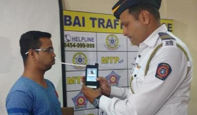 The hi-tech breathalysers will not only digitally analyse breath, but also send the results to a server with a photograph of the motorist. (HT Photo) The hi-tech breathalysers will not only digitally analyse breath, but also send the results to a server with a photograph of the motorist. (HT Photo)
