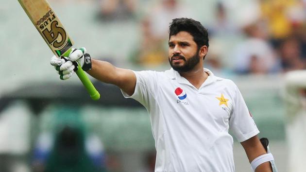 Azhar Ali smashed his 12th Test century and he became the fifth Pakistan batsmen to go past 1000 runs in Tests in a calendar year.(Getty Images)