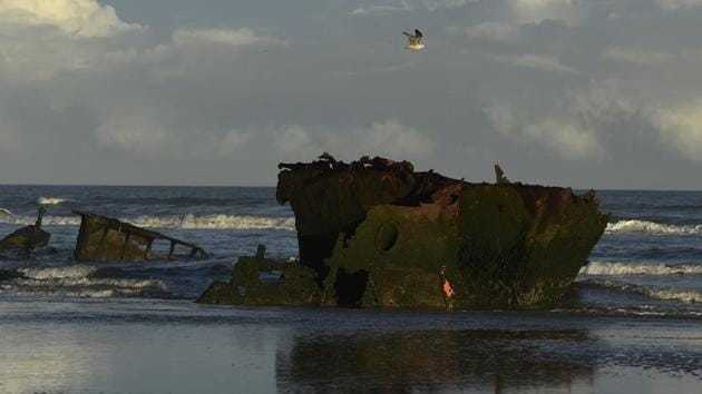 A shipwreck MV Plassy on Baltray beach in Louth, Ireland.(REUTERS/ Representative image)