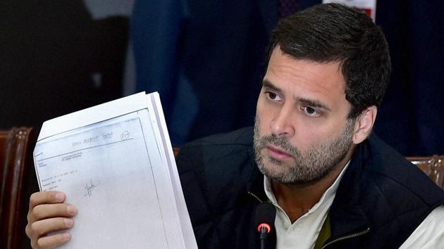 Congress vice-president Rahul Gandhi at a press conference on the demonetisation issue.(PTI Photo) Congress vice-president Rahul Gandhi at a press conference on the demonetisation issue.(PTI Photo)