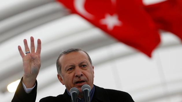 Turkish President Tayyip Erdogan makes a speech during the opening ceremony of Eurasia Tunnel in Istanbul, Turkey.(Reuters) Turkish President Tayyip Erdogan makes a speech during the opening ceremony of Eurasia Tunnel in Istanbul, Turkey.(Reuters)