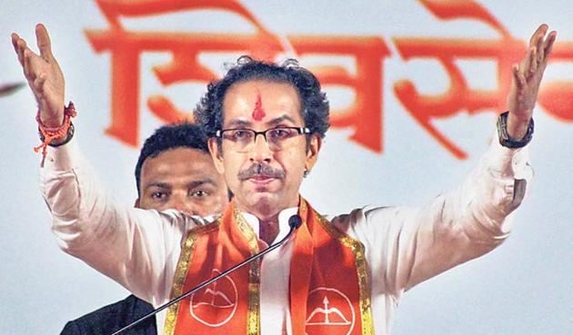 Shiv Sena chief Uddhav Thackeray addresses a party rally in Mumbai. (Agencies) Shiv Sena chief Uddhav Thackeray addresses a party rally in Mumbai. (Agencies)