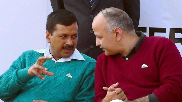 Delhi chief minister Arvind Kejriwal (L) with education minister Manish Sisodia in New Delhi.(PTI file photo) Delhi chief minister Arvind Kejriwal (L) with education minister Manish Sisodia in New Delhi.(PTI file photo)