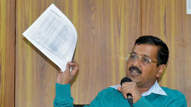 Delhi CM Arvind Kejriwal addressing a press conference at his residence in New Delhi.(PTI File Photo) Delhi CM Arvind Kejriwal addressing a press conference at his residence in New Delhi.(PTI File Photo)