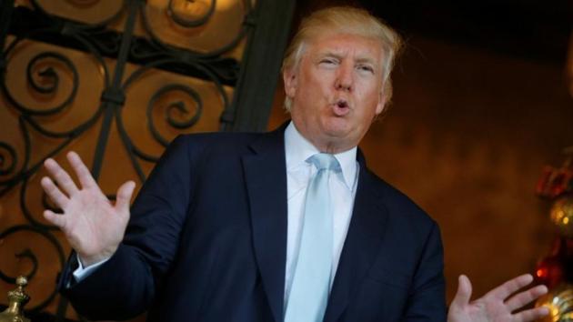 US President-elect Donald Trump delivered brief remarks to reporters at the Mar-a-lago Club in Palm Beach, Florida.(Reuters) US President-elect Donald Trump delivered brief remarks to reporters at the Mar-a-lago Club in Palm Beach, Florida.(Reuters)