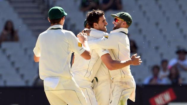 Mitchell Starc’s magnificent haul of 4/36 helped Australia bowl Pakistan out for 163 on the final day of the Melbourne Test as Australia won the match by an innings and 18 runs to seal the series 2-0. (AFP) Mitchell Starc’s magnificent haul of 4/36 helped Australia bowl Pakistan out for 163 on the final day of the Melbourne Test as Australia won the match by an innings and 18 runs to seal the series 2-0. (AFP)