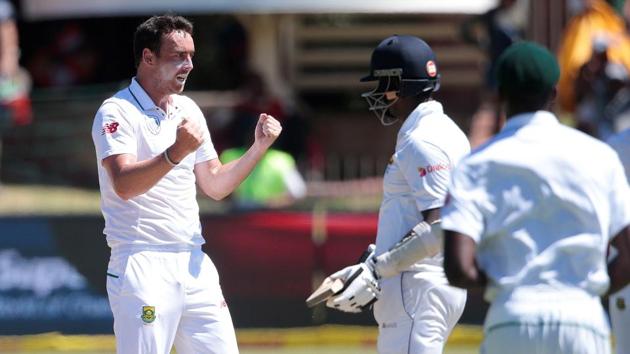 South Africa took the remaining wickets quickly on day five of the Port Elizabeth Test as they defeated Sri Lanka by 206 runs to take a 1-0 lead in the three-Test series.(AFP) South Africa took the remaining wickets quickly on day five of the Port Elizabeth Test as they defeated Sri Lanka by 206 runs to take a 1-0 lead in the three-Test series.(AFP)