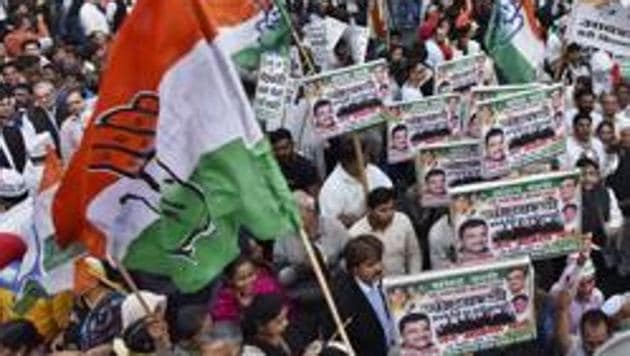 Delhi Congress workers protest against demonetization in New Delhi, in November 2016. (Sanjeev Verma/HT File Photo) Delhi Congress workers protest against demonetization in New Delhi, in November 2016. (Sanjeev Verma/HT File Photo)