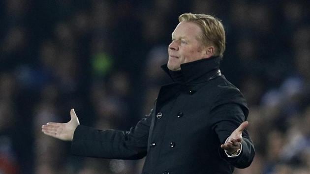 Everton FC manager Ronald Koeman asked his players to be alert when they visit bottom placed side Hull City AFC.(REUTERS) Everton FC manager Ronald Koeman asked his players to be alert when they visit bottom placed side Hull City AFC.(REUTERS)