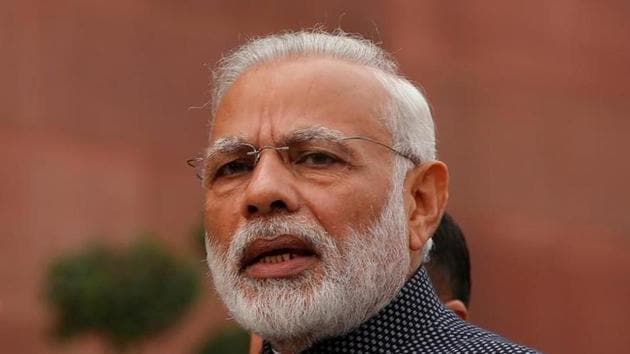 Prime Minister Narendra Modi speaks to the media outside Parliament on November 16.(Reuters)