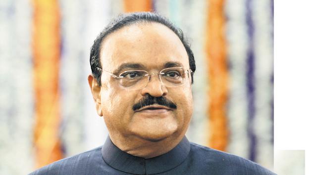 A file photo of Chhagan Bhujbal who was arrested by ED earlier this year.(HT Photo)