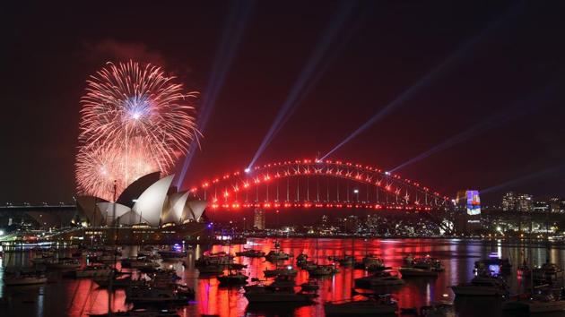 Fireworks illuminate sky above the iconic Opera House in Sydney close to the midnight of December 31, 2016. (AFP) Fireworks illuminate sky above the iconic Opera House in Sydney close to the midnight of December 31, 2016. (AFP)