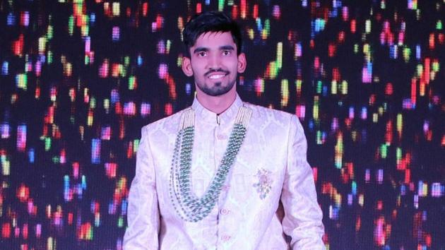 Awadhe Warriors’ Srikanth Kidambi walks the ramp. (PBL) Awadhe Warriors’ Srikanth Kidambi walks the ramp. (PBL)
