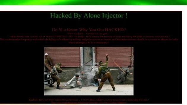 The website was hacked on Sunday by a group that identified itself as ‘Alone Injector’.(Screengrab) The website was hacked on Sunday by a group that identified itself as ‘Alone Injector’.(Screengrab)