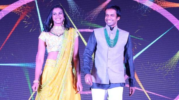 PV Sindhu walks on the ramp with coach Pullela Gopichand. (PBL) PV Sindhu walks on the ramp with coach Pullela Gopichand. (PBL)