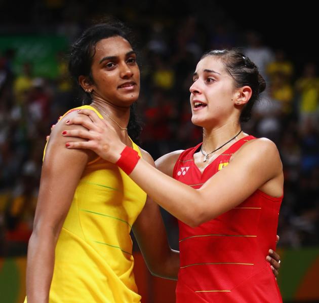 Carolina Marin has said both PV Sindhu and Saina Nehwal play competitive badminton and that she has to be at her best all the time to beat her. (Getty Images) Carolina Marin has said both PV Sindhu and Saina Nehwal play competitive badminton and that she has to be at her best all the time to beat her. (Getty Images)