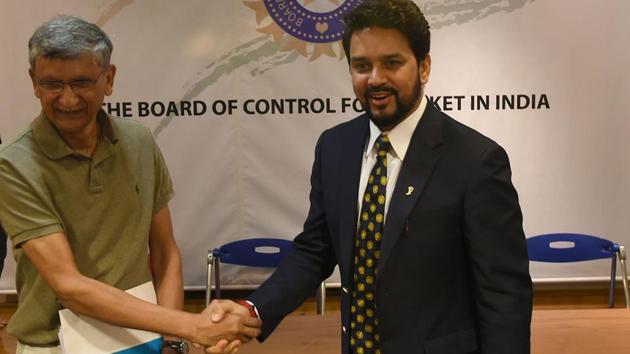 Anurag Thakur (right) and Ajay Shirke have been removed as BCCI president and secretary, respectively, by the Supreme Court on Monday. They failed to comply with the Lodha panel reforms(AFP)