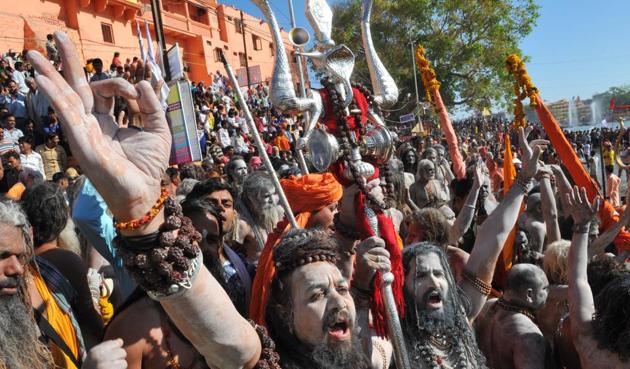 The budget for Simhastha mela crossed ₹4,000crore mark in 2016. (Shankar Mourya/HT file) The budget for Simhastha mela crossed ₹4,000crore mark in 2016. (Shankar Mourya/HT file)