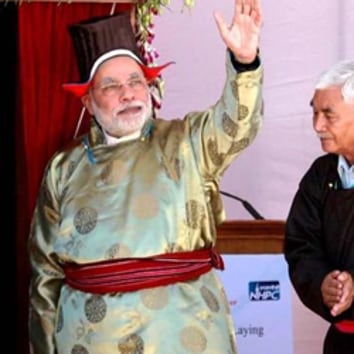 PM Narendra Modi wearing a traditional Ladakhi dress at a function in Leh, in 2014. (HT File Photo) PM Narendra Modi wearing a traditional Ladakhi dress at a function in Leh, in 2014. (HT File Photo)