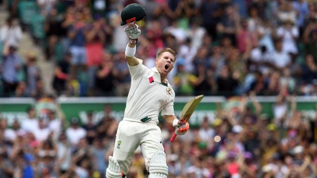 Warner’s century off 78 balls was the fastest at the SCG, beating the previous mark of 82, which was also set by Warner against West Indies in 2016. (AFP)