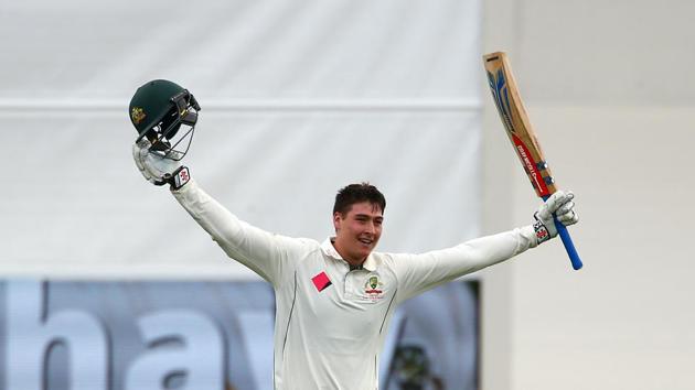 Renshaw, 20 years and 281 days, notched up his maiden century and he became the seventh-youngest Australian batsman to score a century (REUTERS)