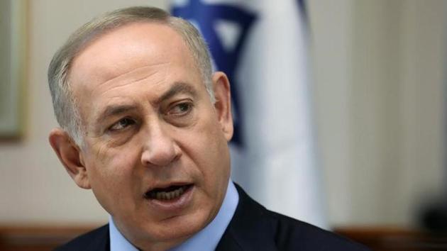 Israeli Prime Minister Benjamin Netanyahu chairs the weekly cabinet meeting in Jerusalem.(Reuters File Photo)