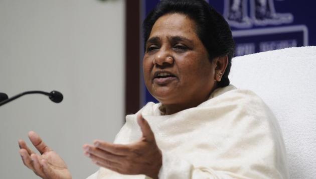 BSP supremo Mayawati during the press confrence at Mall avenue on January 3. (HT Photo/ Deepak Gupta) BSP supremo Mayawati during the press confrence at Mall avenue on January 3. (HT Photo/ Deepak Gupta)