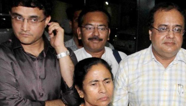 West Bengal chief minister Mamata Banerjee played a key role behind Sourav Ganguly becoming the president of Cricket Association of Bengal after Jagmohan Dalmiya’s death(PTI)