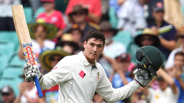 Australia batsman Matt Renshaw during his innings of 184 against Pakistan during the third Test at the SCG in Sydney on Wednesday.(AFP)