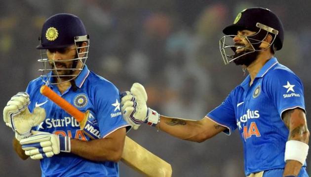 India’s limited-overs skipper Mahendra Singh Dhoni stepped down on Wednesday, almost two years after he retired from the longest format of the game with Virat Kohli taking over the mantle.(HT Photo)