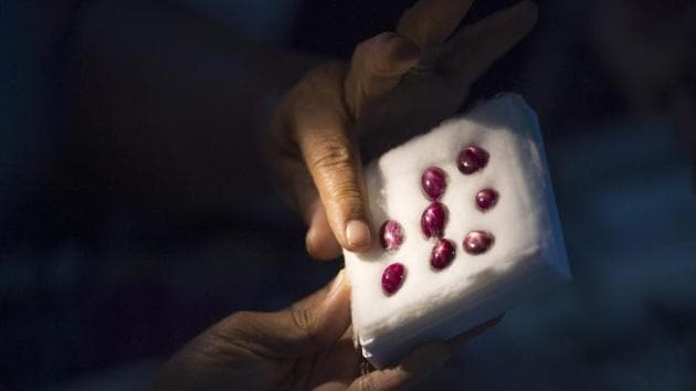 The industry is overseen by the Myanmar Gems Enterprise (MGE), a state-owned enterprise run by former military men that was taken off the US sanctions list in May. (Ye Aung Thu/AFP) The industry is overseen by the Myanmar Gems Enterprise (MGE), a state-owned enterprise run by former military men that was taken off the US sanctions list in May. (Ye Aung Thu/AFP)