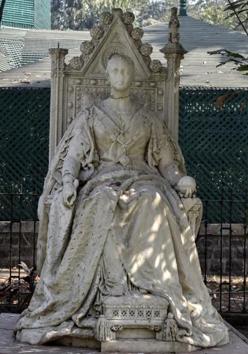 A statue of Queen Victoria with a missing nose sits near the Kala Ghoda. This statue of the ‘Empress of India’, executed by Matthew Noble, was presented to the museum by Maharaja Khanderao Gaikwad, along with a tall canopy, in 1869. In August 1965, the statue was moved following an attack by vandals. Most of the statues were brought here in the mid-1960s, when symbols of colonialism were being removed from across the city. (Kunal Patil / HT photo) A statue of Queen Victoria with a missing nose sits near the Kala Ghoda. This statue of the ‘Empress of India’, executed by Matthew Noble, was presented to the museum by Maharaja Khanderao Gaikwad, along with a tall canopy, in 1869. In August 1965, the statue was moved following an attack by vandals. Most of the statues were brought here in the mid-1960s, when symbols of colonialism were being removed from across the city. (Kunal Patil / HT photo)