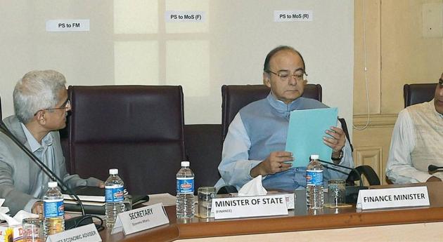 Union finance minister Arun Jaitley, finance secretary Ashok Lavasa and economic affairs secretary Shaktikanta Das at a pre-budget meeting with social sector groups, in New Delhi on November 26, 2016.(PTI) Union finance minister Arun Jaitley, finance secretary Ashok Lavasa and economic affairs secretary Shaktikanta Das at a pre-budget meeting with social sector groups, in New Delhi on November 26, 2016.(PTI)
