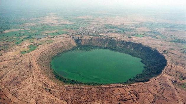 The Ramgarh crater in Rajasthan’s Baran district.(HT Photo.)