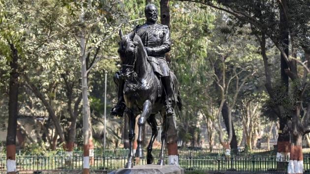 The original Kala Ghoda statute (King Edward VII riding a horse) (KUNAL patil/HT ) The original Kala Ghoda statute (King Edward VII riding a horse) (KUNAL patil/HT )