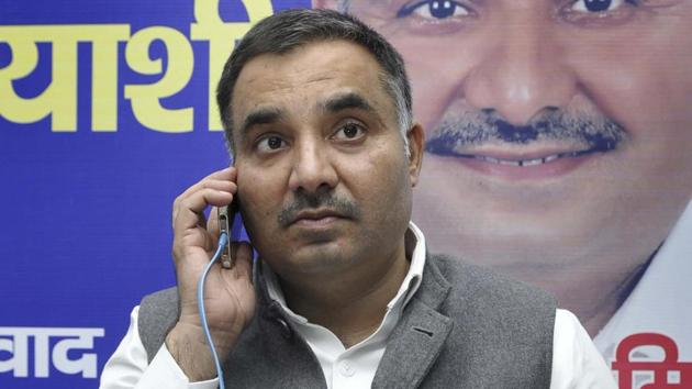 Ravikant Mishra, BSP candidate for Noida, runs a playschool in Sector 50 in the city. (Sunil Ghosh/HT Photo) Ravikant Mishra, BSP candidate for Noida, runs a playschool in Sector 50 in the city. (Sunil Ghosh/HT Photo)